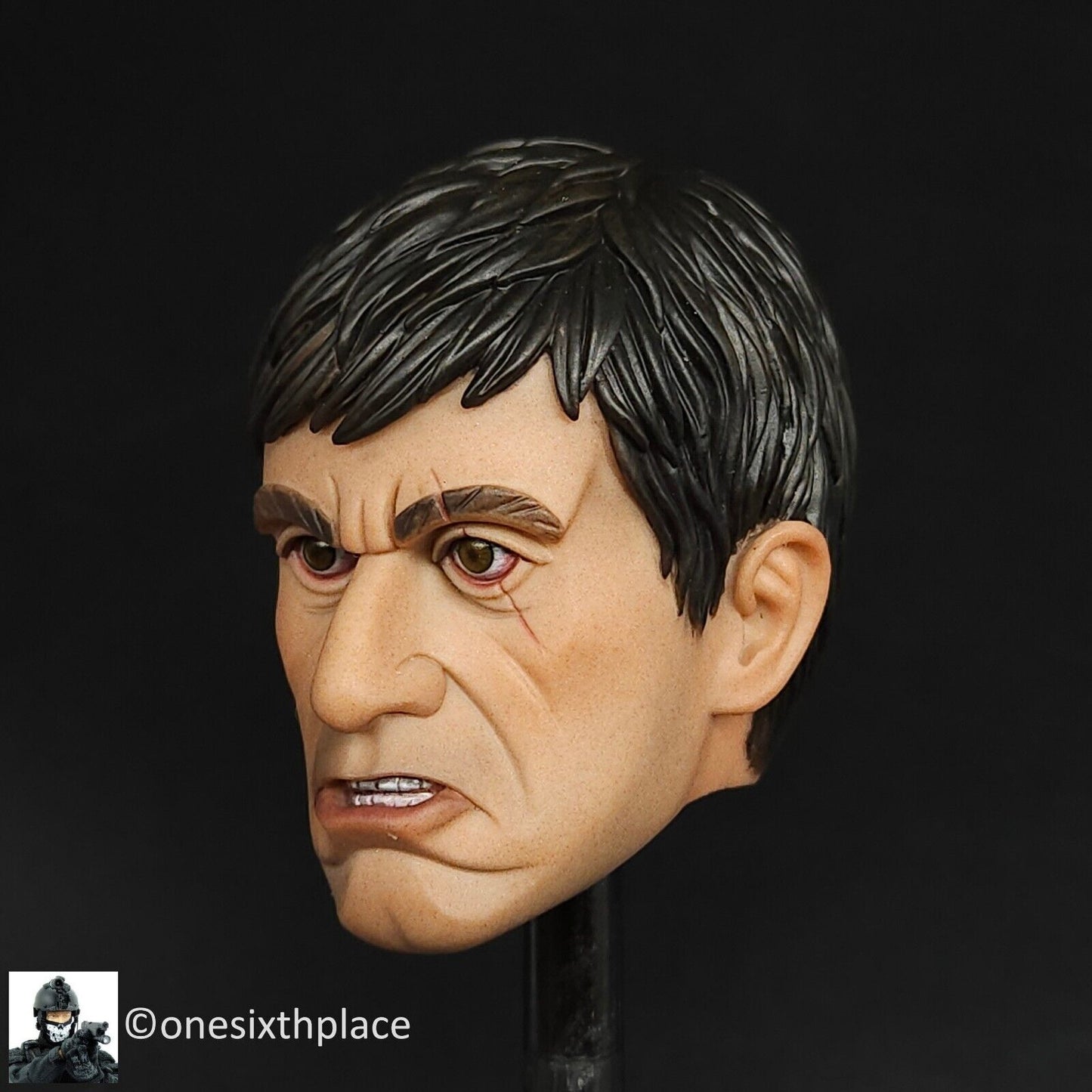 1:6 scale DamToys Gangster's Kingdom Diamond Angelo Male Head #2 (No Neck Piece)