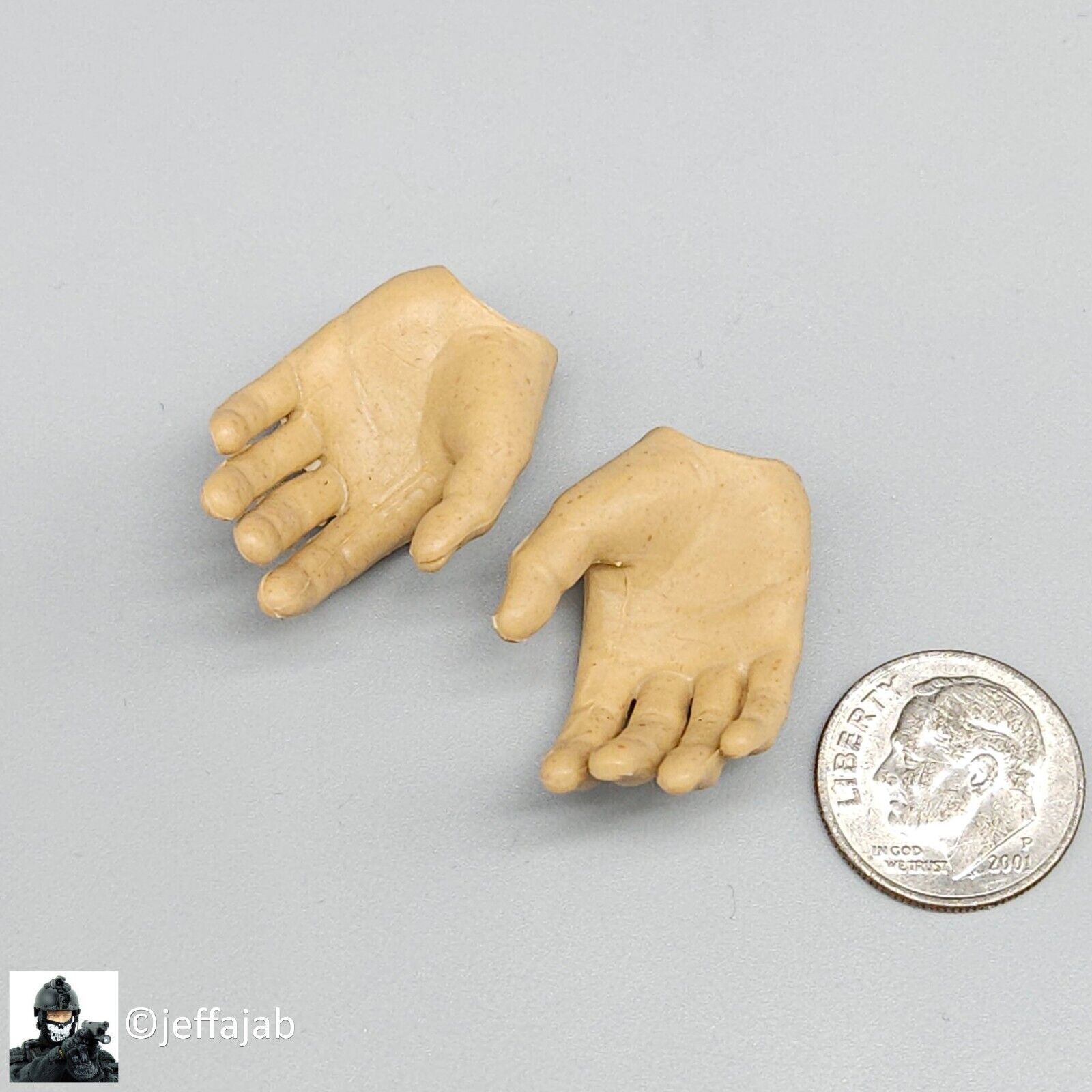 1:6 Easy & Simple PMC Field Recce Male Relaxed Hands for 12" Figures