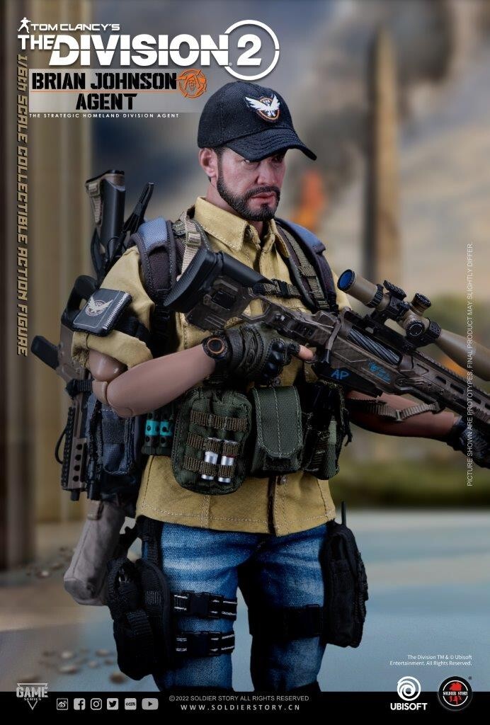 1:6 Soldier Story The Division 2 Agent Brian Johnson Dark Zone Bag Buttpack