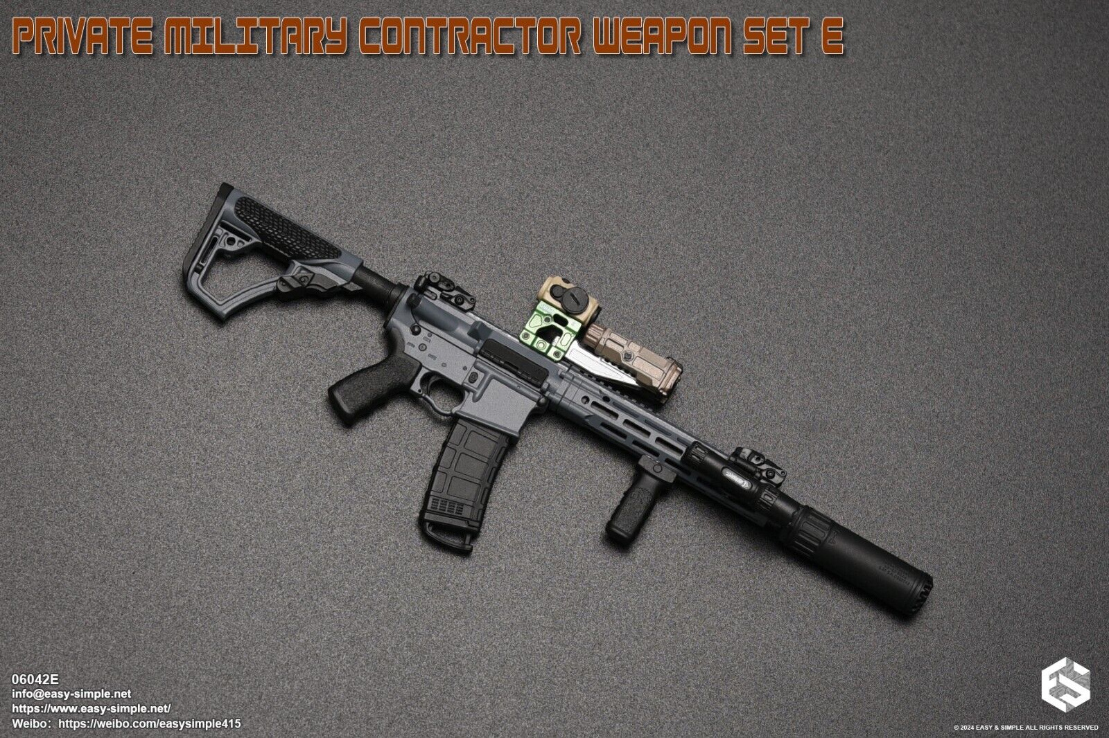 1:6 Easy & Simple Private Military Contractor Weapon Set E Ver. E for 12" Figure