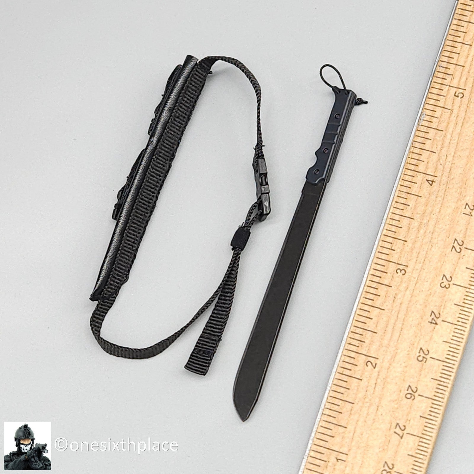 1:6 scale Easy & Simple PMC Weapon Specialist Machete w/ Sheath for 12" Figures