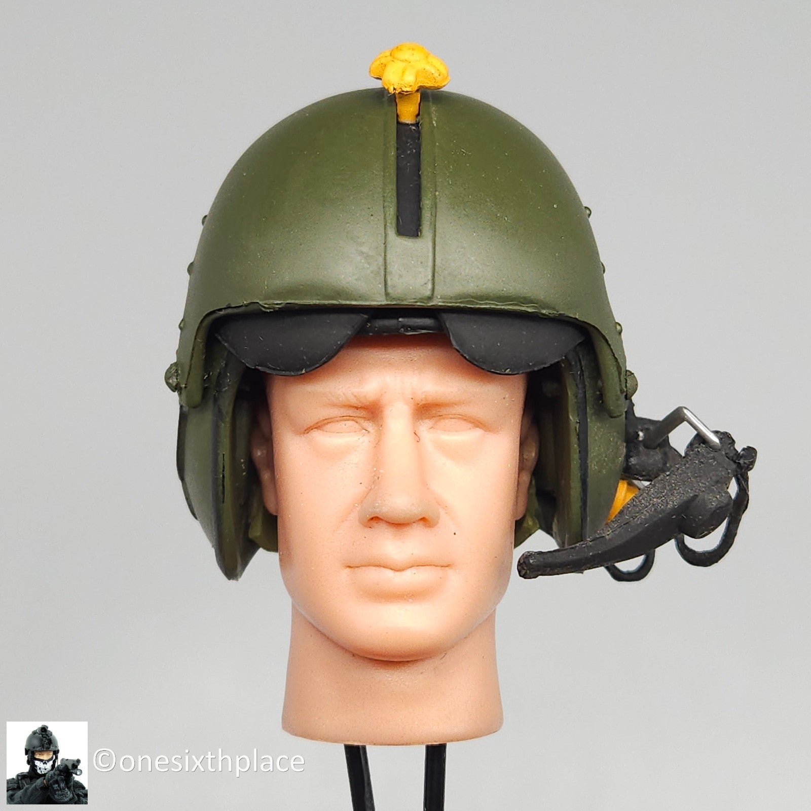 1:6 Ultimate Soldier US Vietnam Air Cavalry Helicopter Pilot Helmet 12" Figures