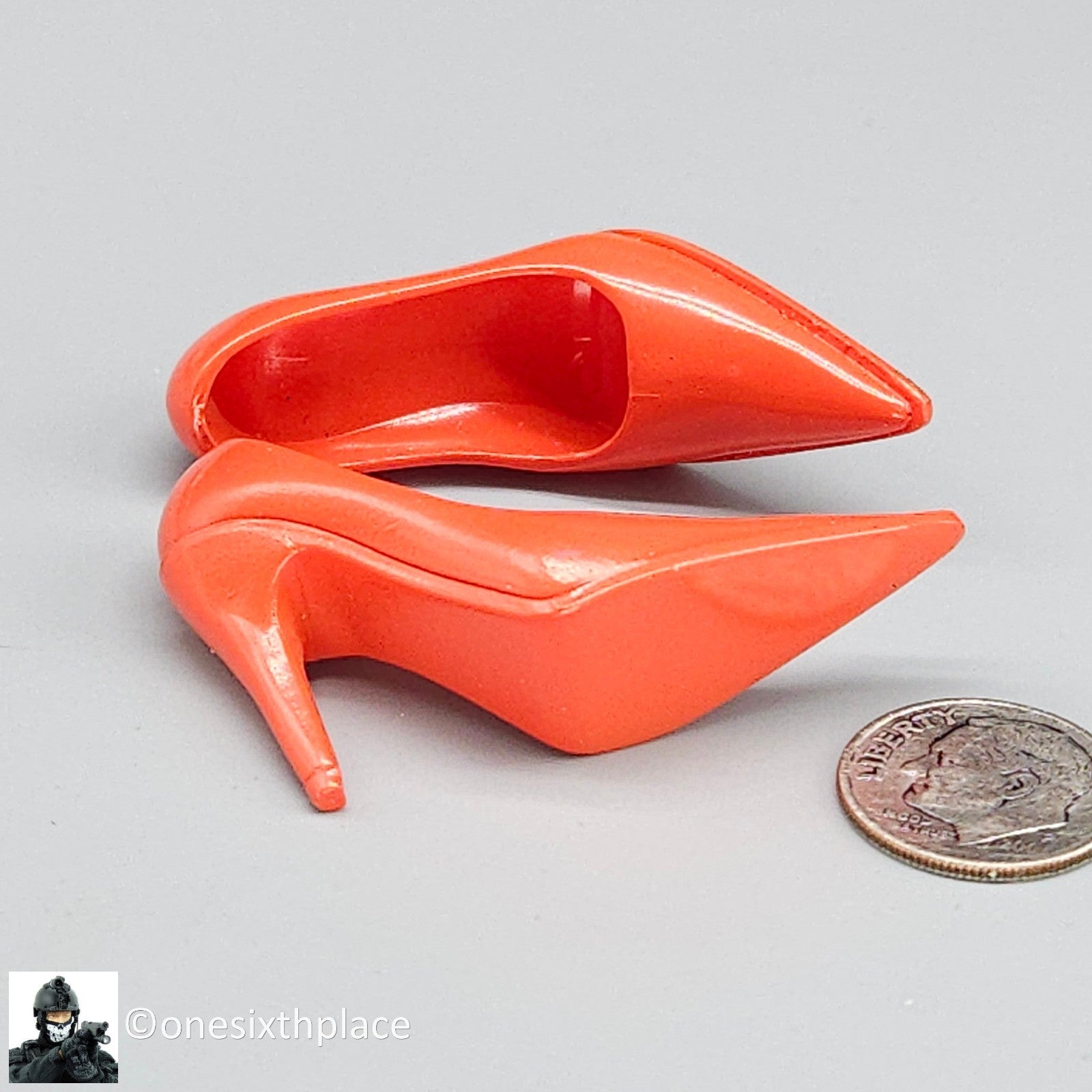 1:6 Triad Toys Female Red High Heels Shoes Style C (Tall Heel) 12" Figures