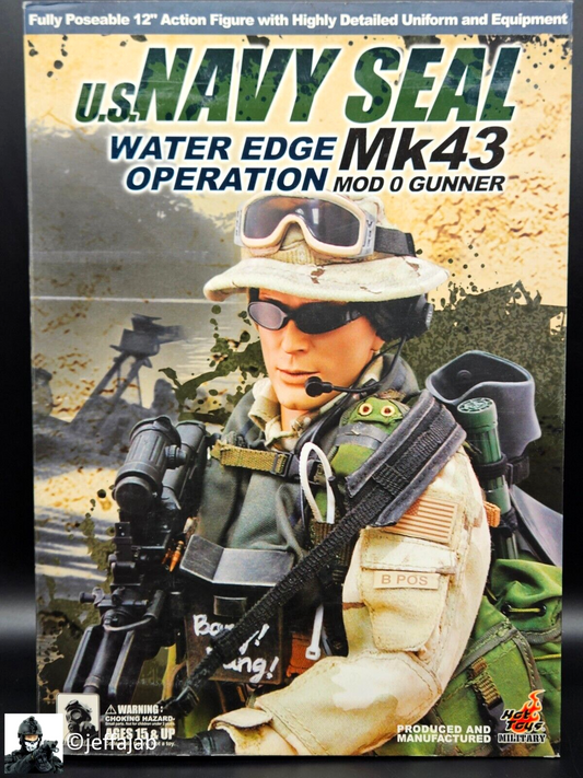 1:6 scale Hot Toys US Navy SEAL Water Edge Operation MK43 Mod0 Gunner 12" Figure