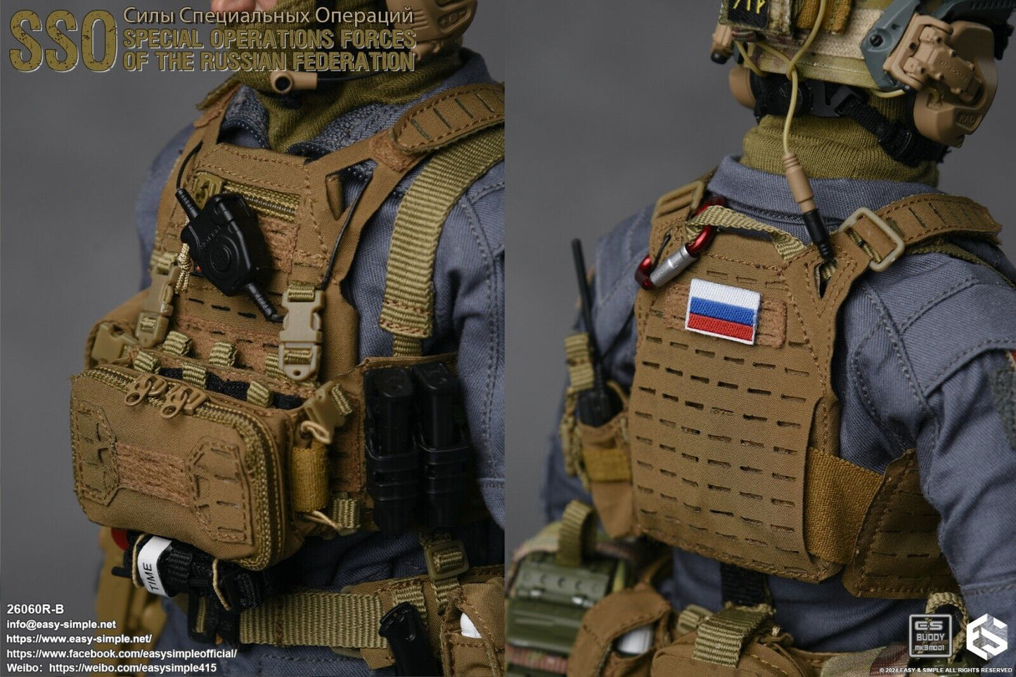1:6 Easy & Simple Russian Special Operations Forces SSO Coyote Tan Medic Pouch