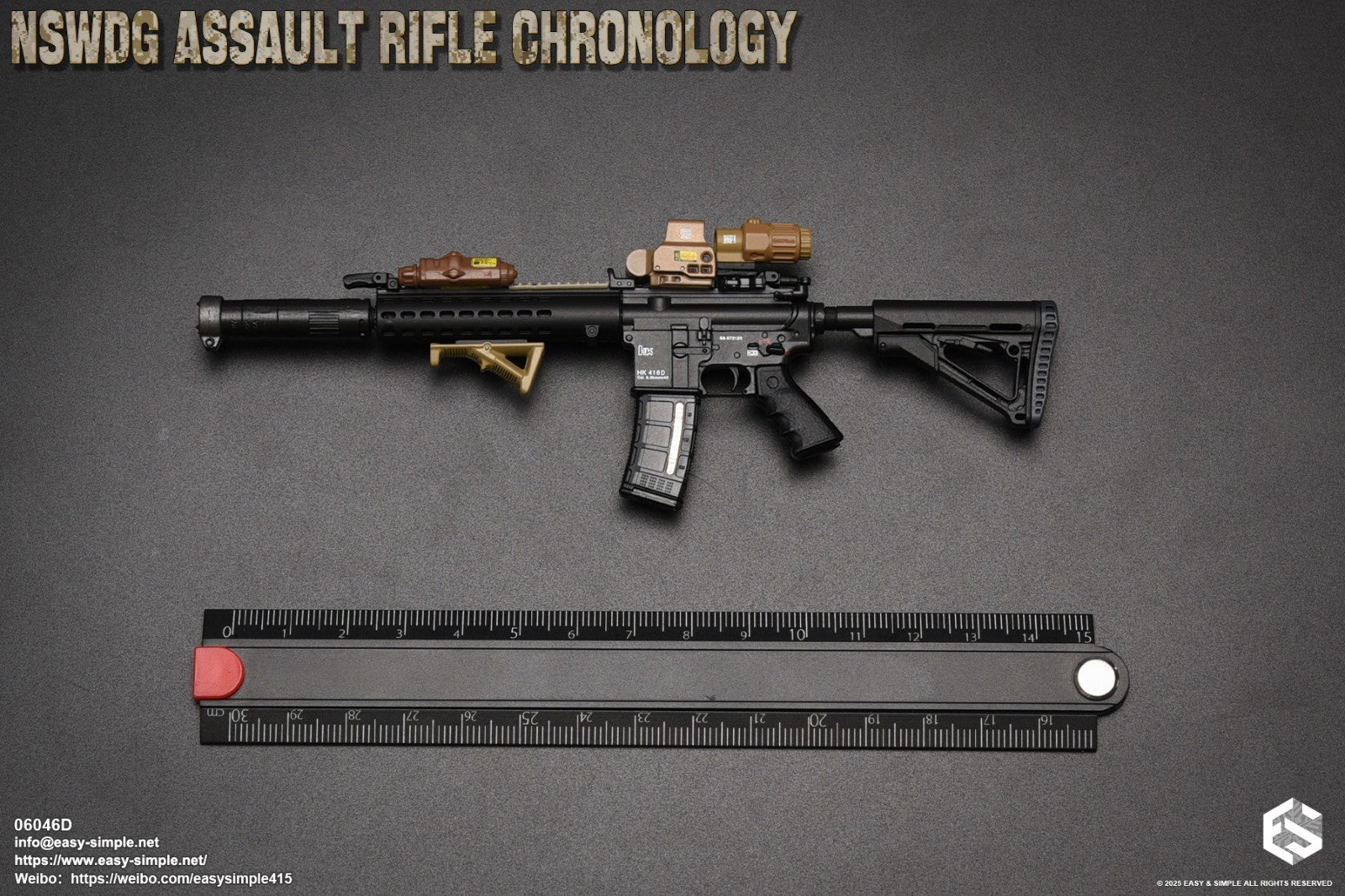 1:6 Easy & Simple NSWDG Assault Rifle Chronology Set D for 12" Figures 06046D