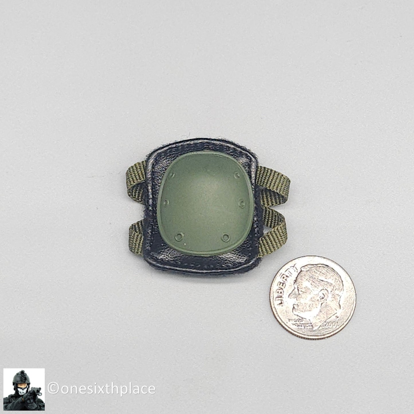 1:6 VS Toys Battlefield Girl Female Green Knee Pad (x1) for 12" Figures