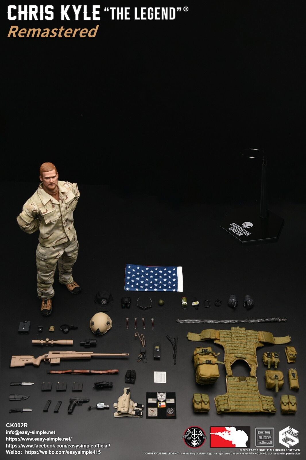 1:6 scale Easy & Simple Chris Kyle The Legend Remastered Regular Version CK002R