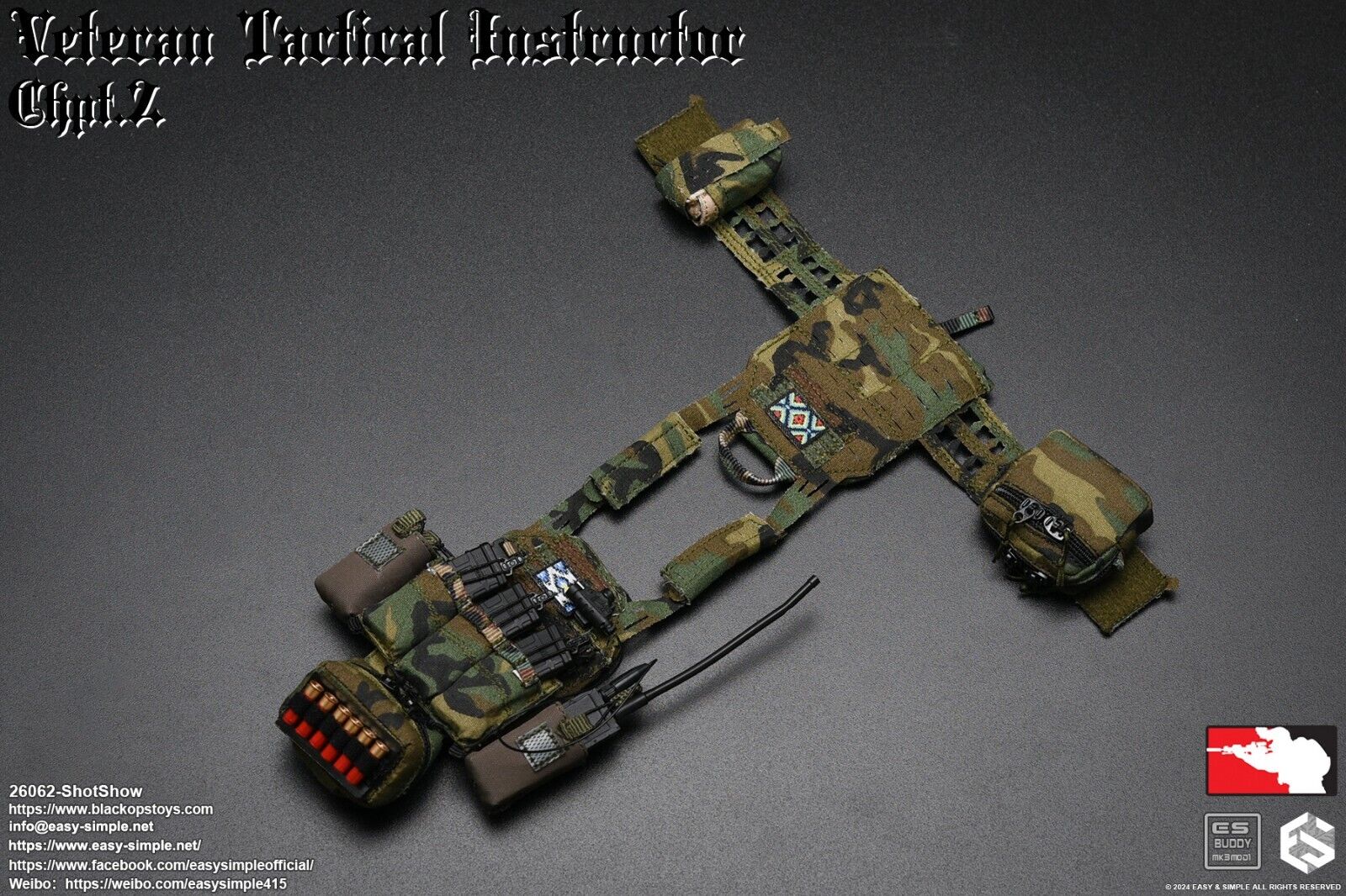 1:6 Easy Simple Veteran Tactical Instructor Ch II SHOT Show Plate Carrier Set