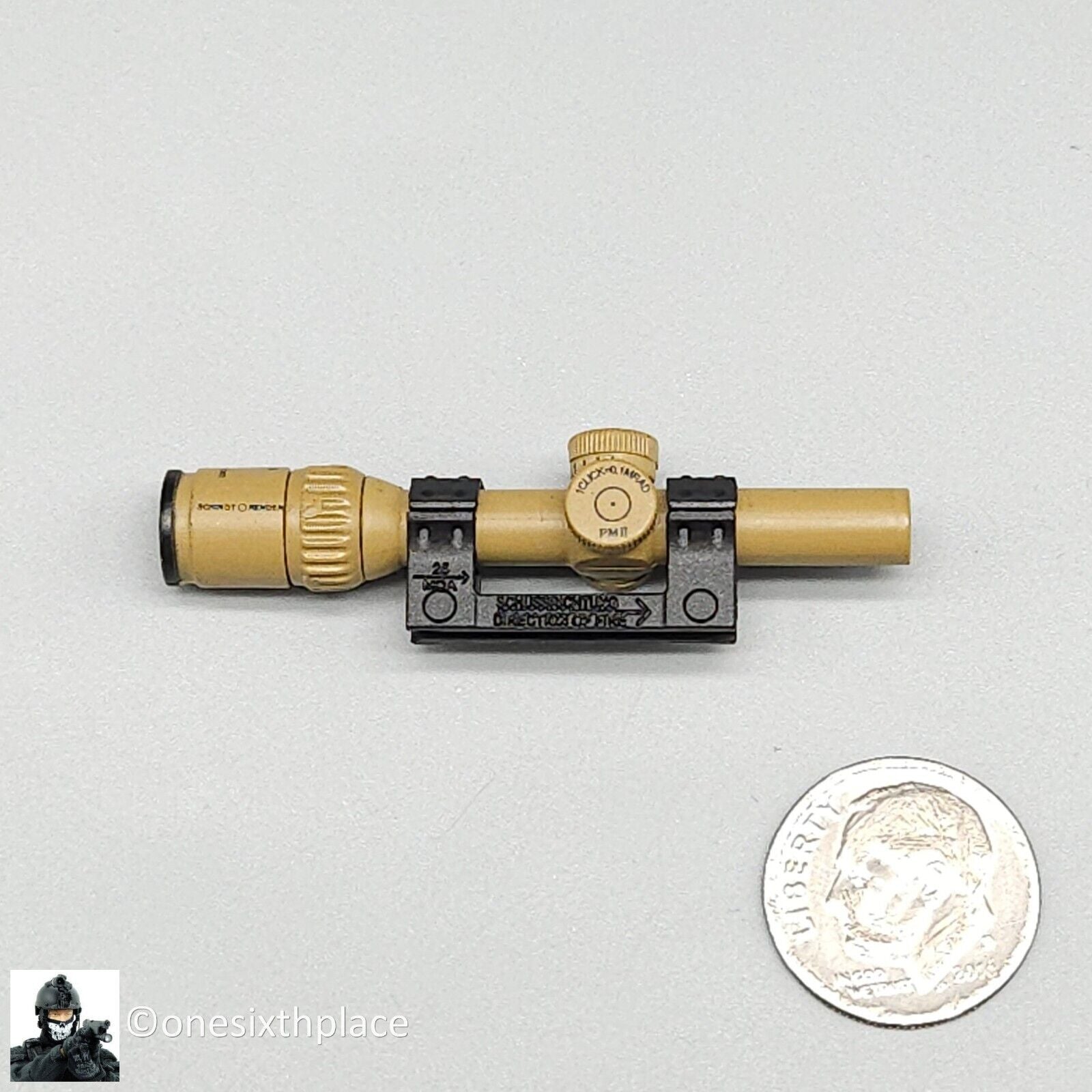 1:6 Easy & Simple PMC Weapon Set C 1-8x24 FDE Rifle Scope for 12" Figures