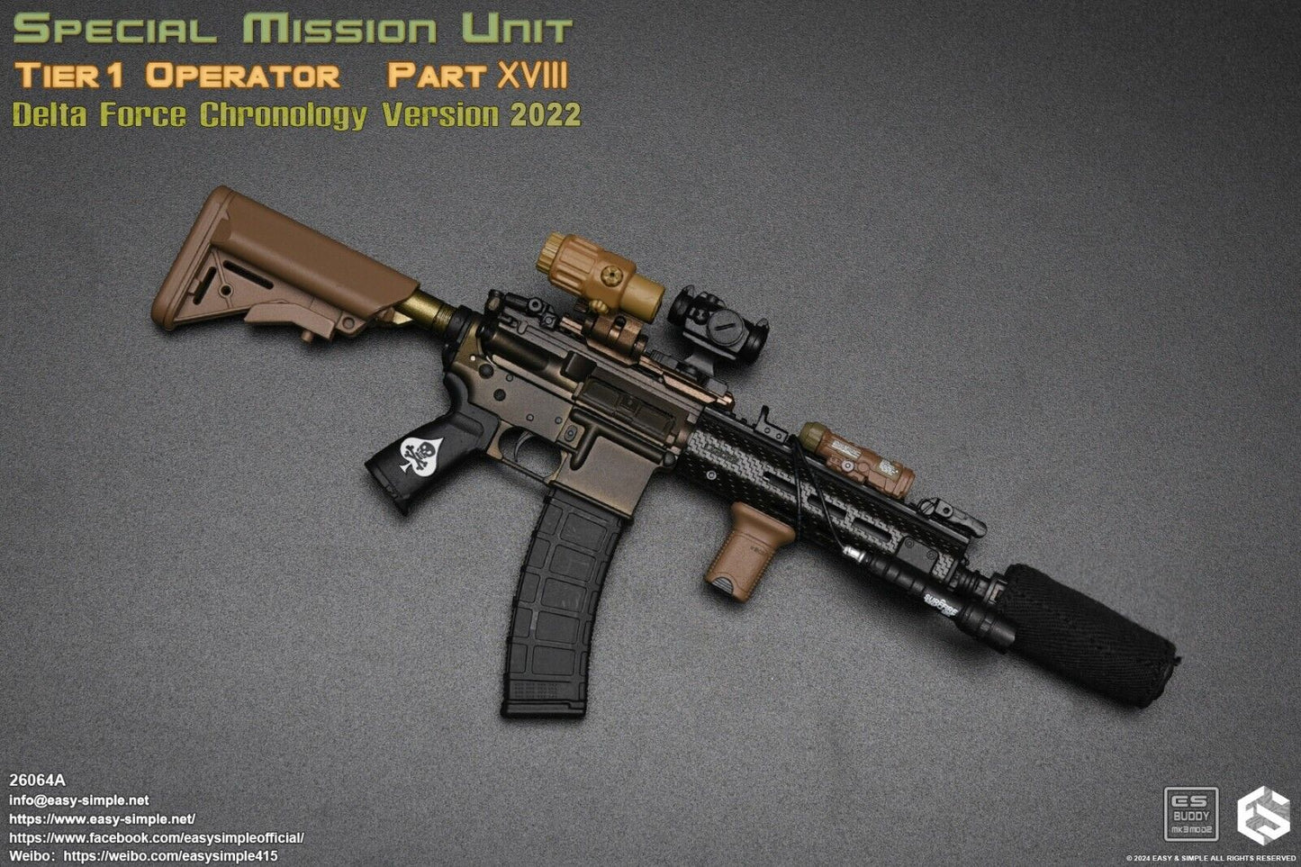 1:6 scale Easy & Simple Delta Force Chronology 2022 Ver. A HK416 Rifle Set