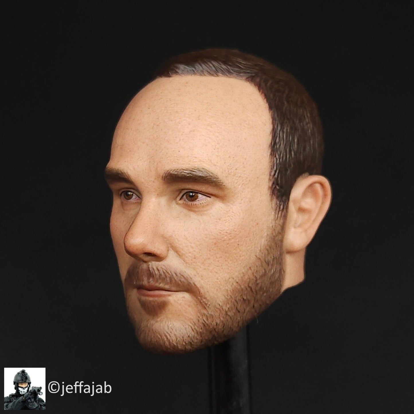 1:6 Easy & Simple HRT Team Leader Male Head Sculpt for 12" Figures