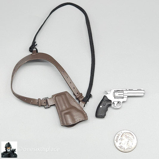 1:6 scale Dragon British SAS Sniper Chris Revolver Pistol w/ Shoulder Holster