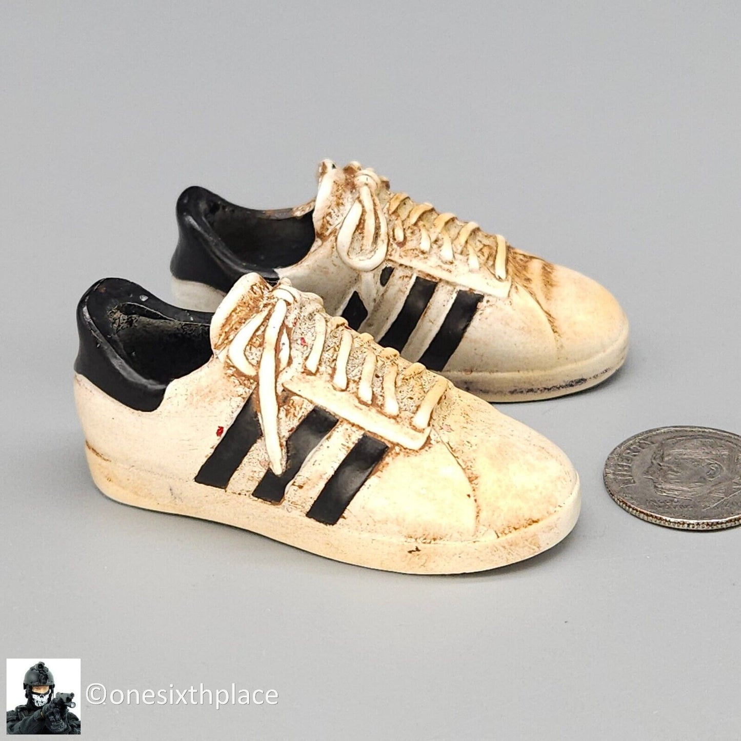 1:6 scale Hot Toys DEVGRU Weathered Adidas Sneakers for 12" Figures