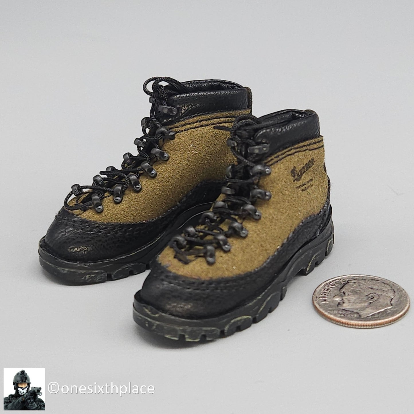 1:6 scale Easy & Simple PMC Weapon Specialist Green Danner Boots (Peg Type)