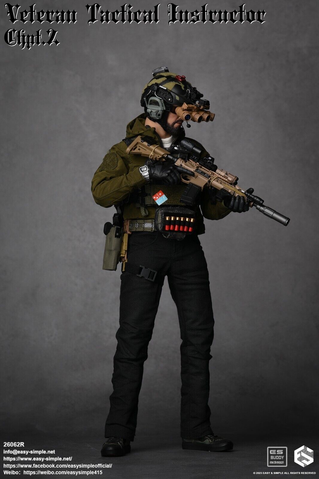 1:6 scale Easy & Simple Veteran Tactical Instructor Chapter II Shotgun w/ Sling