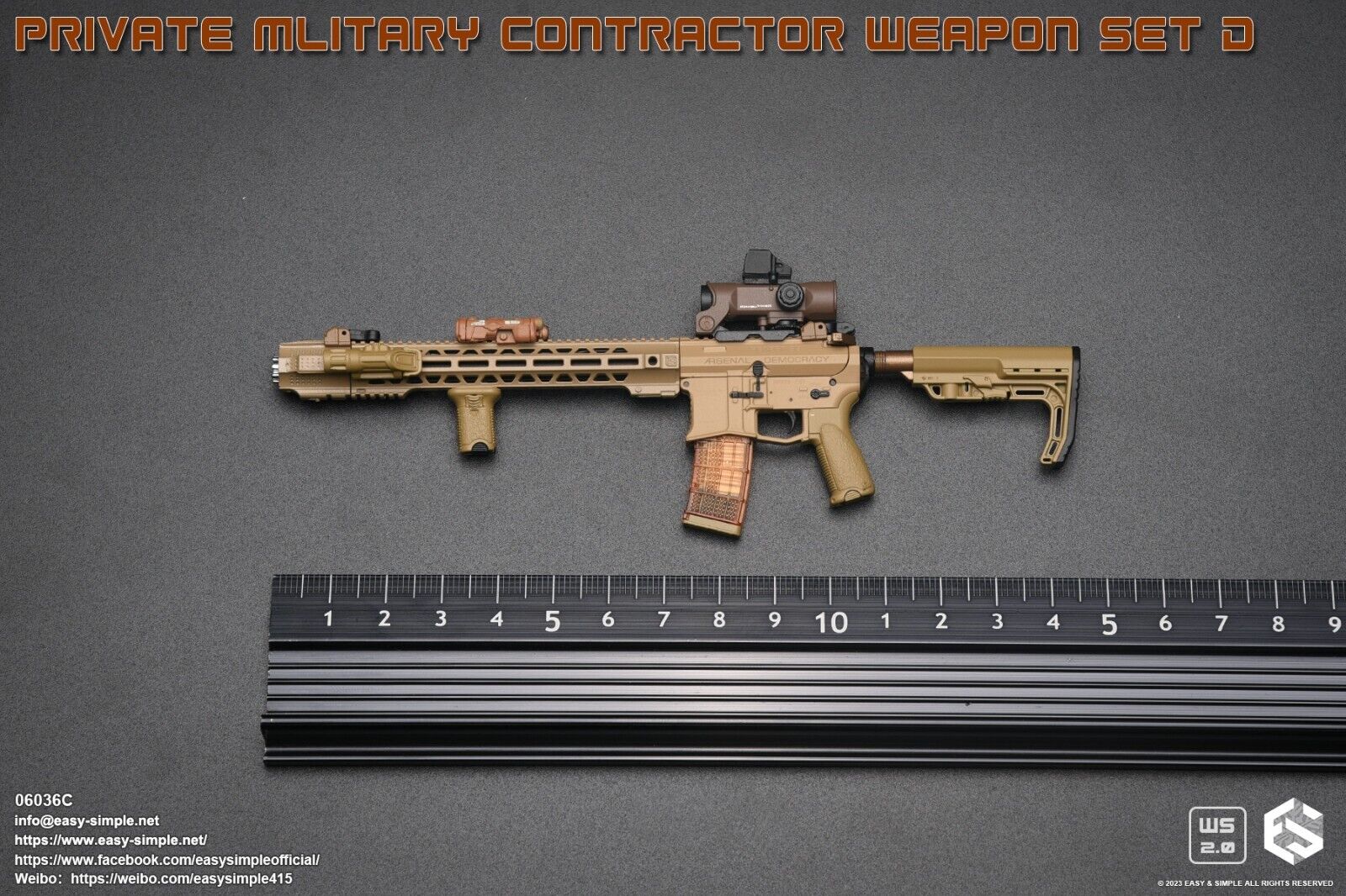 1:6 Easy & Simple Private Military Contractor Weapon Set D Ver. C for 12" Figure