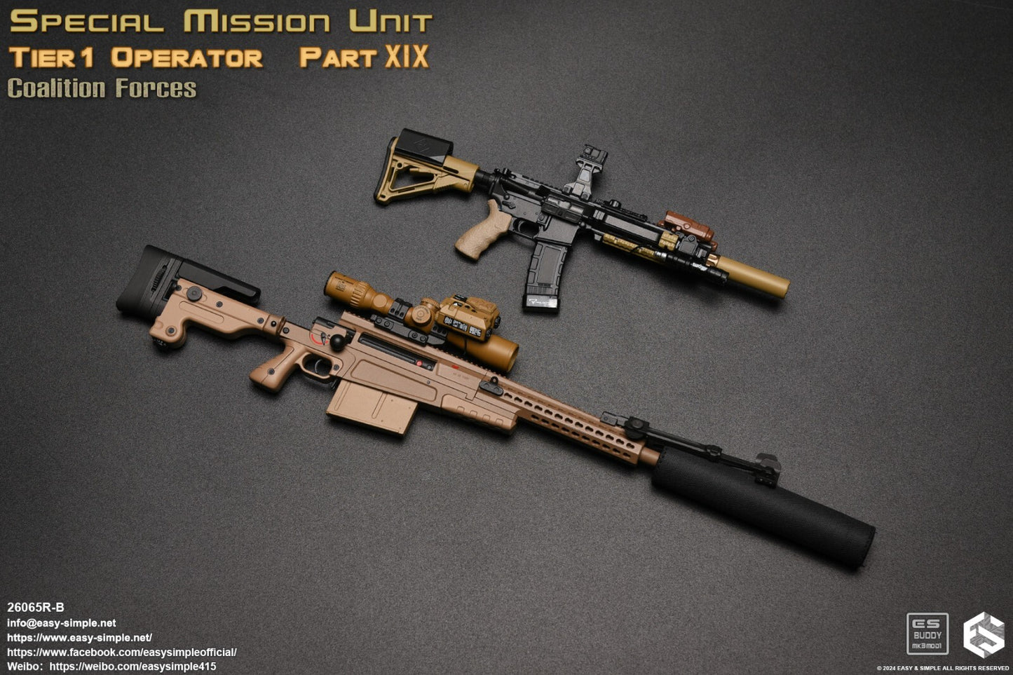 1:6 scale Easy & Simple Coalition Forces British SAS AX50 Sniper Rifle