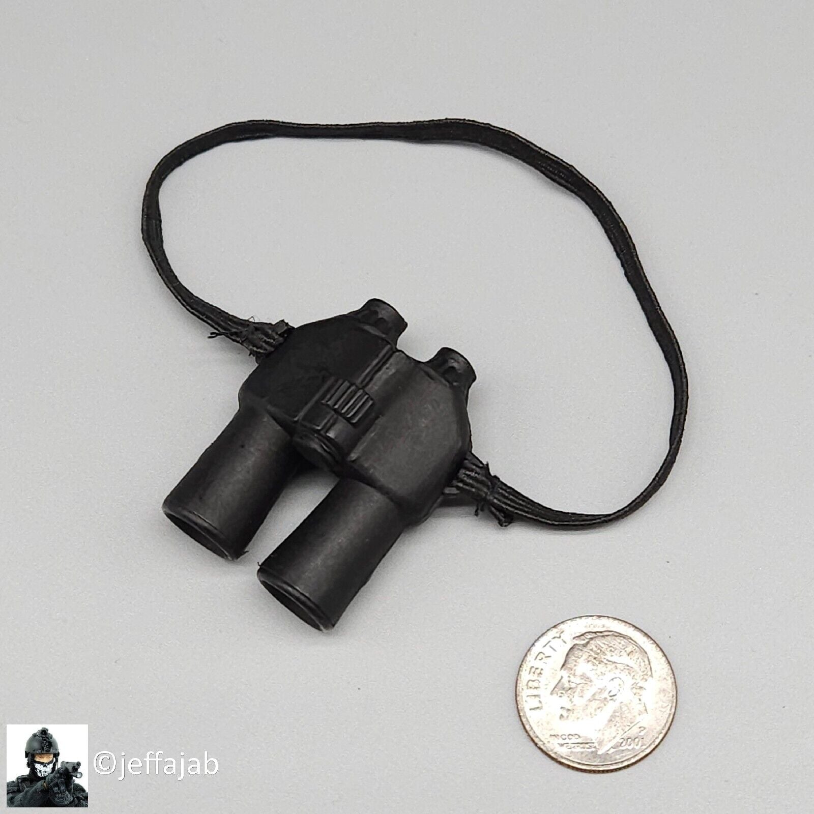 1:6 Ultimate Soldier Basic Black Binoculars for 12" Figures WWII Vietnam Modern