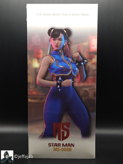 1:6 scale Star Man Female Fighter Li Blue Jumpsuit Version 12" Action Figure