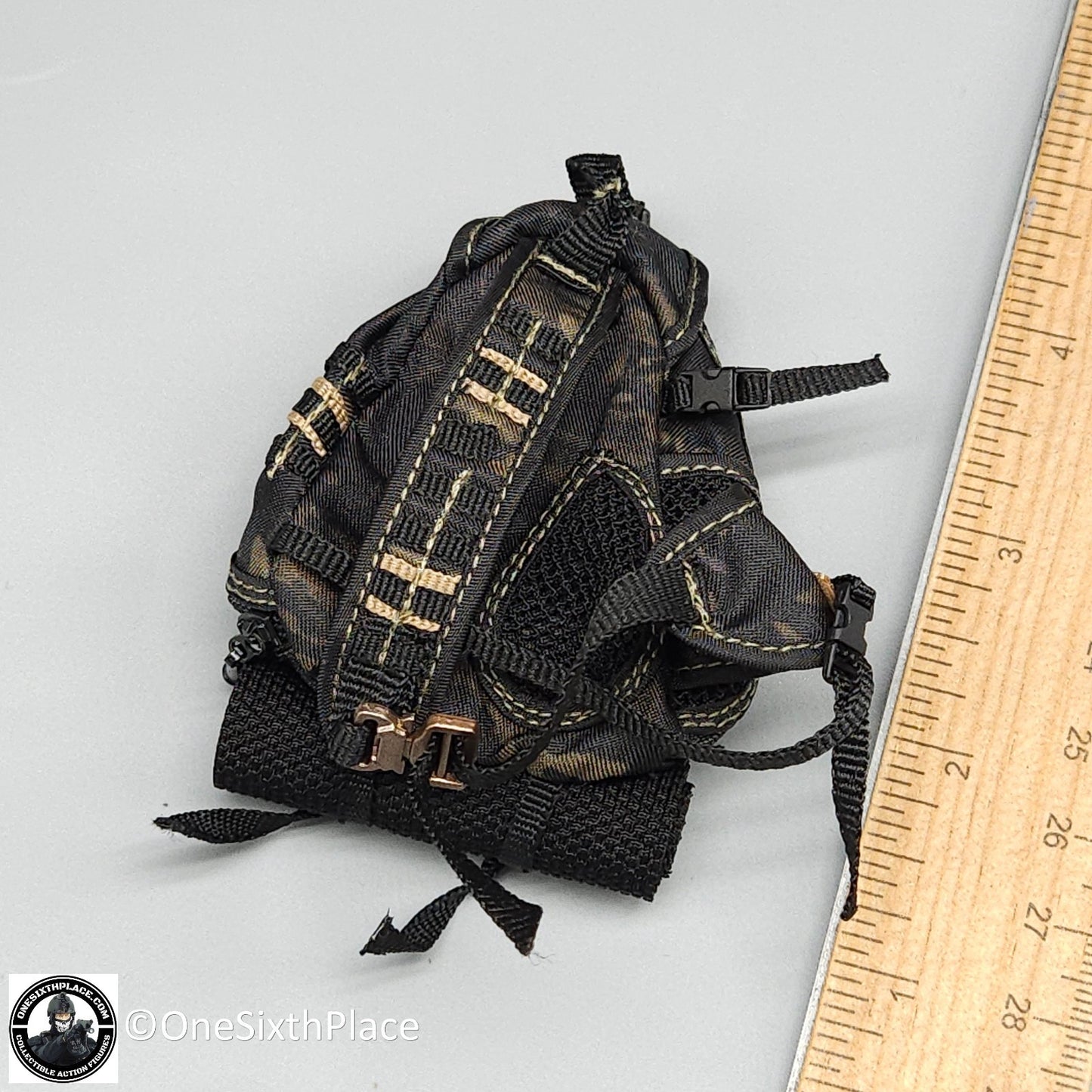 1:6 scale Fire Girl Female CQB Tactical Agent Green Multicam Backpack 12" Figure