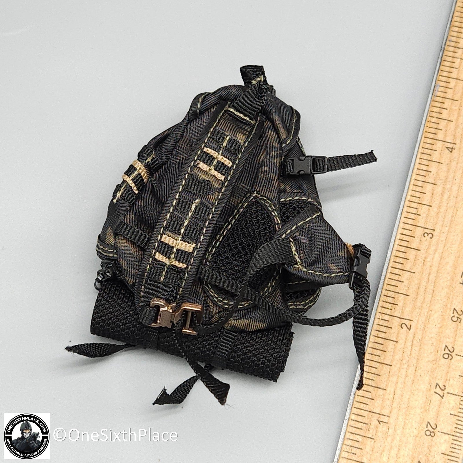 1:6 scale Fire Girl Female CQB Tactical Agent Green Multicam Backpack 12" Figure