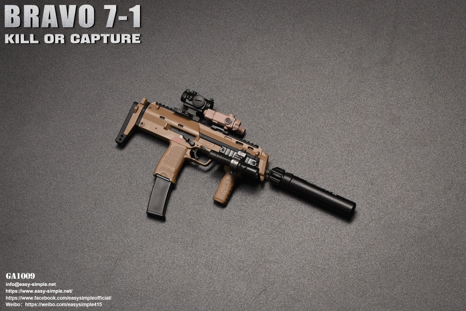 1:6 scale General's Armoury Bravo 7-1 Kill or Capture MP7A1 Submachine Gun