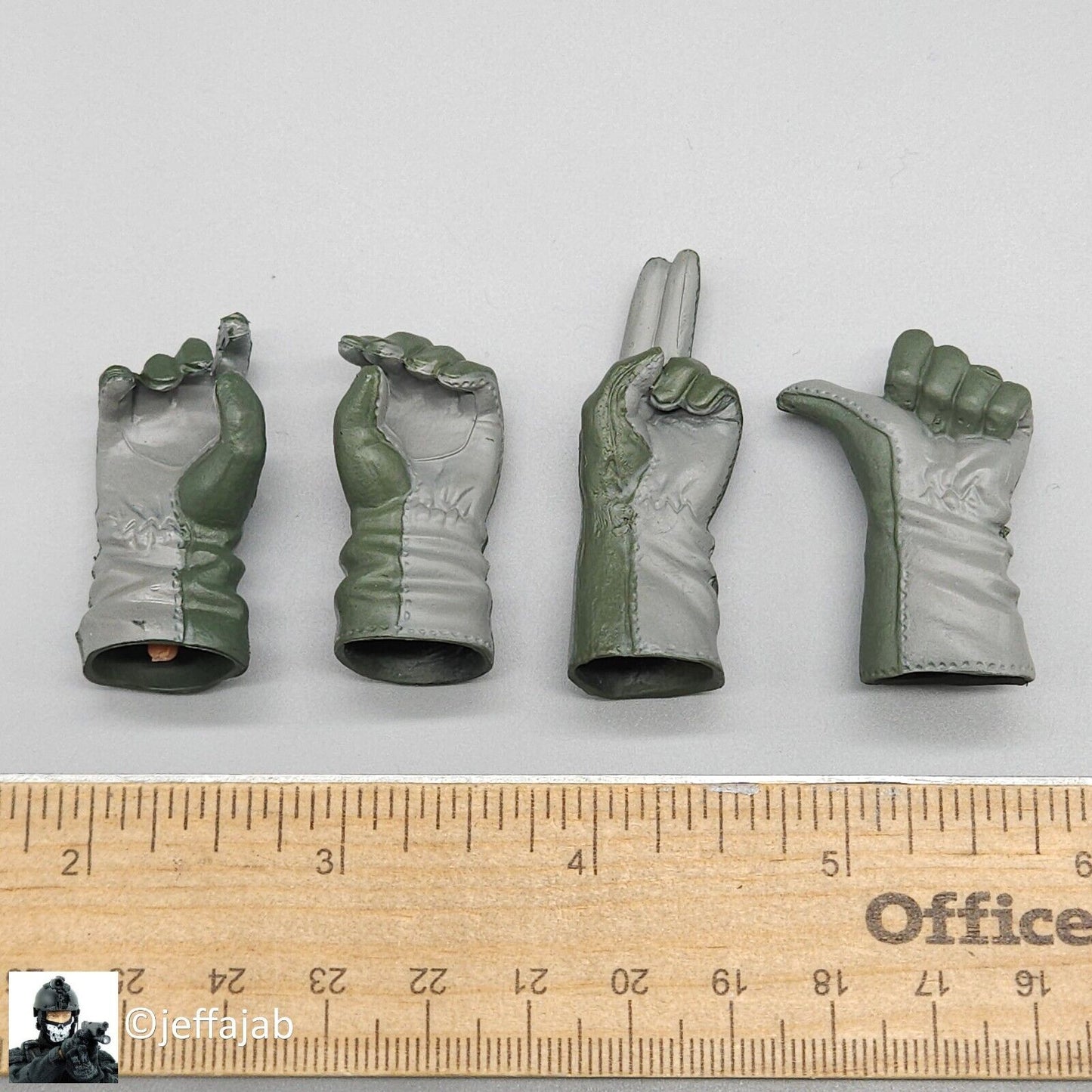 1:6 BBI Navy Pilot Gloved Hands Set for G1 Body READ NOTES for 12" Figures