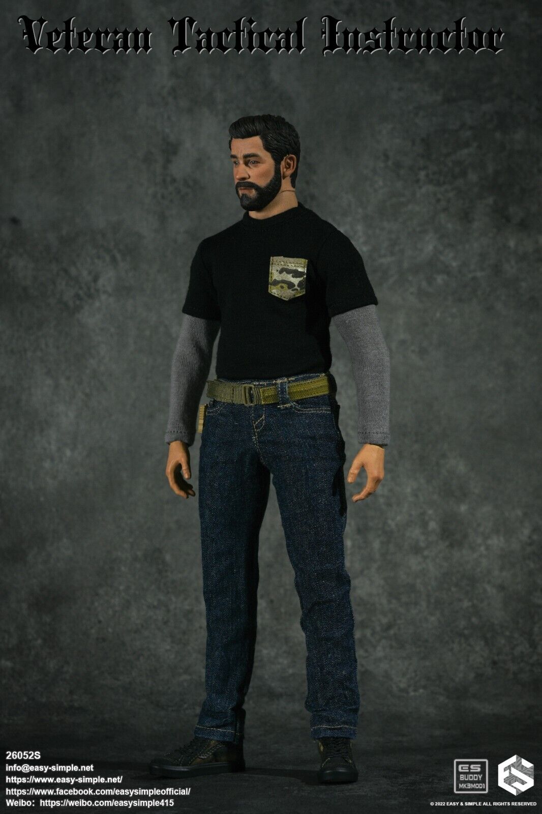 1:6 Easy & Simple Veteran Tactical Instructor Special Long Sleeve Shirt 12"