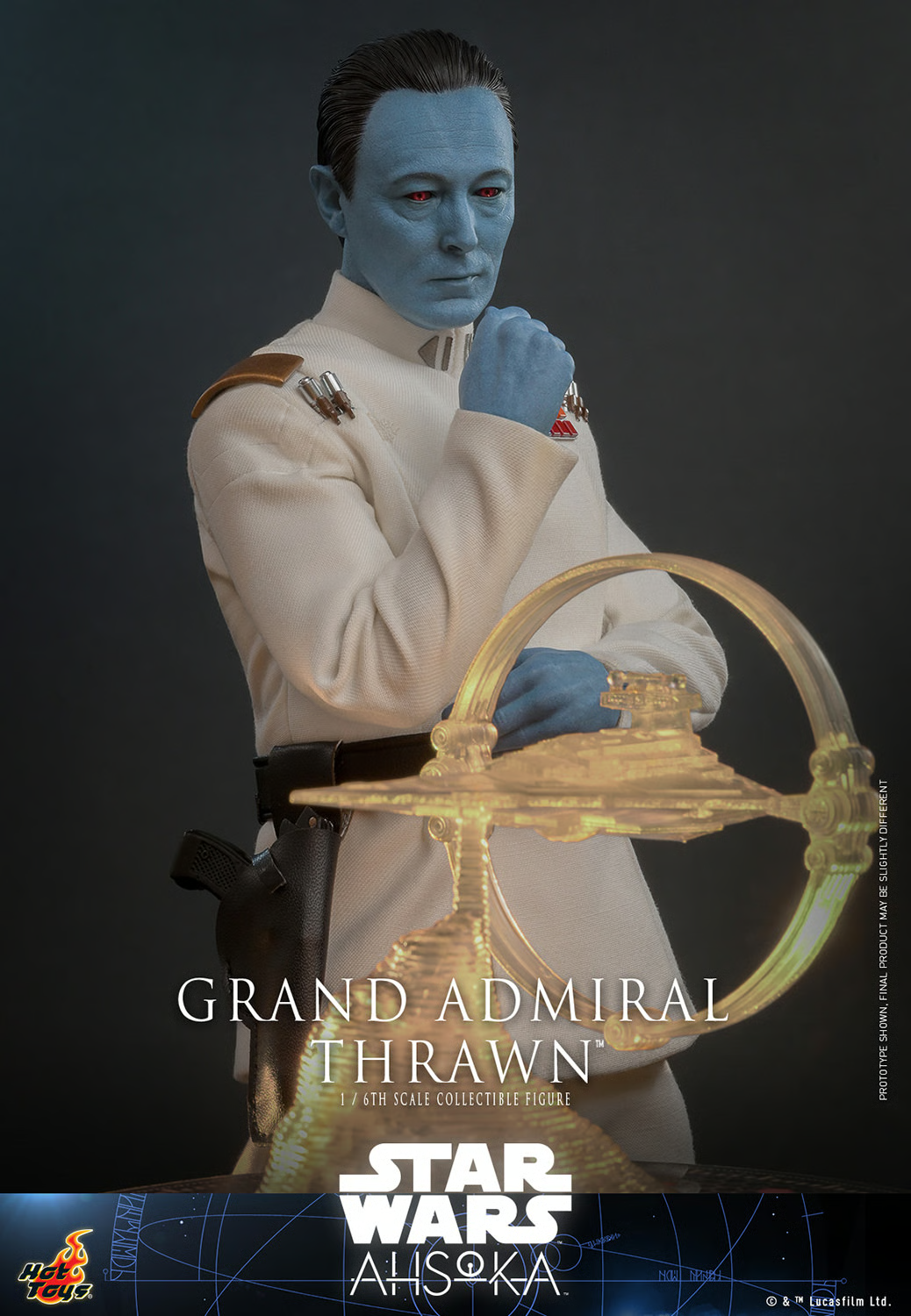 1:6 Scale Hot Toys Star Wars Ahsoka Grand Admiral Thrawn 12" Figure TMS116