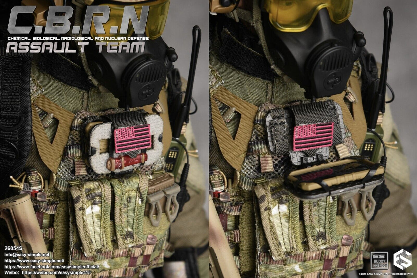 1:6 Easy & Simple CBRN Assault Team Multicam NJPC Ammo Mag Pouch Flap