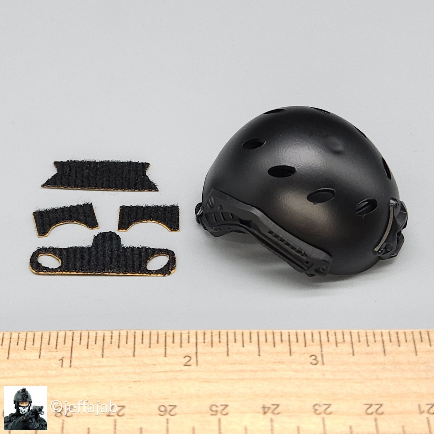 1:6 scale Mini Times CIA CQB Operator Black FAST Helmet for 12" Figures SWAT