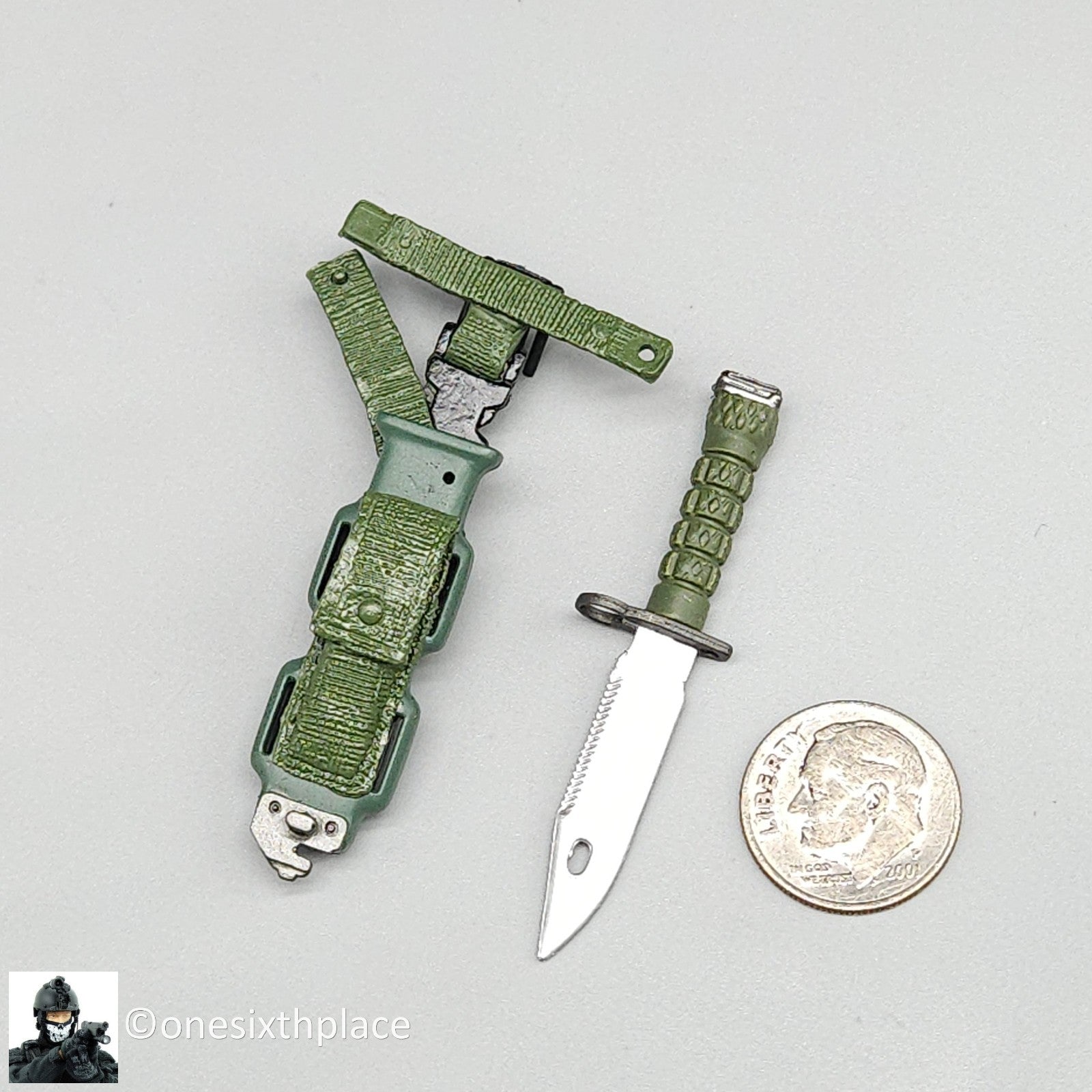 1:6 scale Dragon USMC Curtis M9 Bayonet Knife & Sheath for 12" Figures