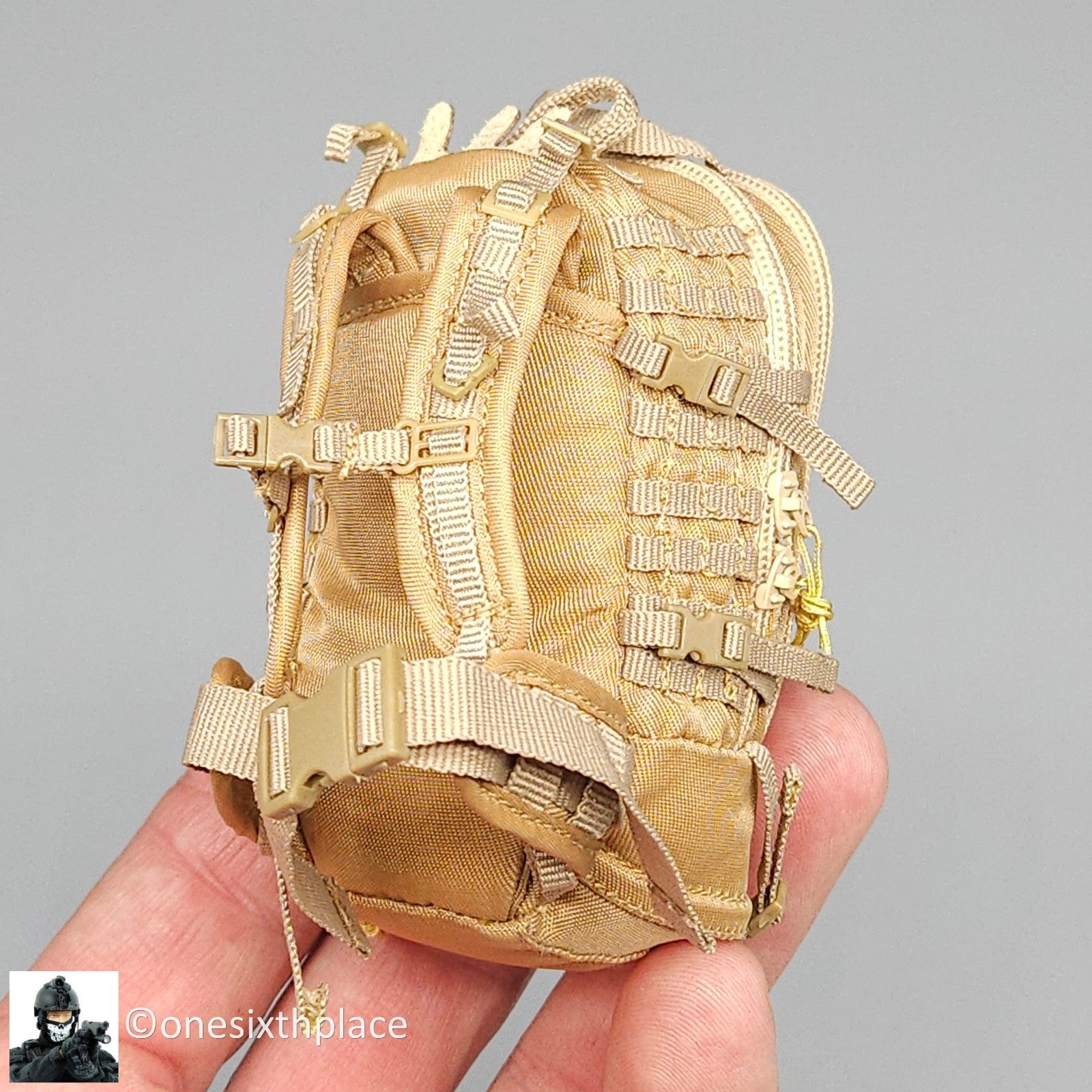 1:6 Scale Flagset Female USMC Dog Trainer Tan Backpack for 12" Figures