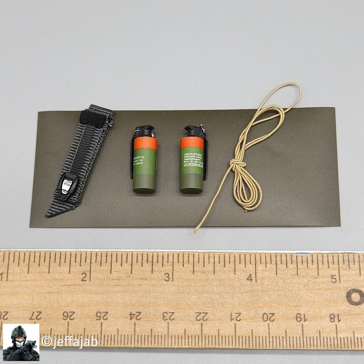 1:6 Easy & Simple Veteran Tactical Instructor Combat Grenade Tourniquet Set 12"