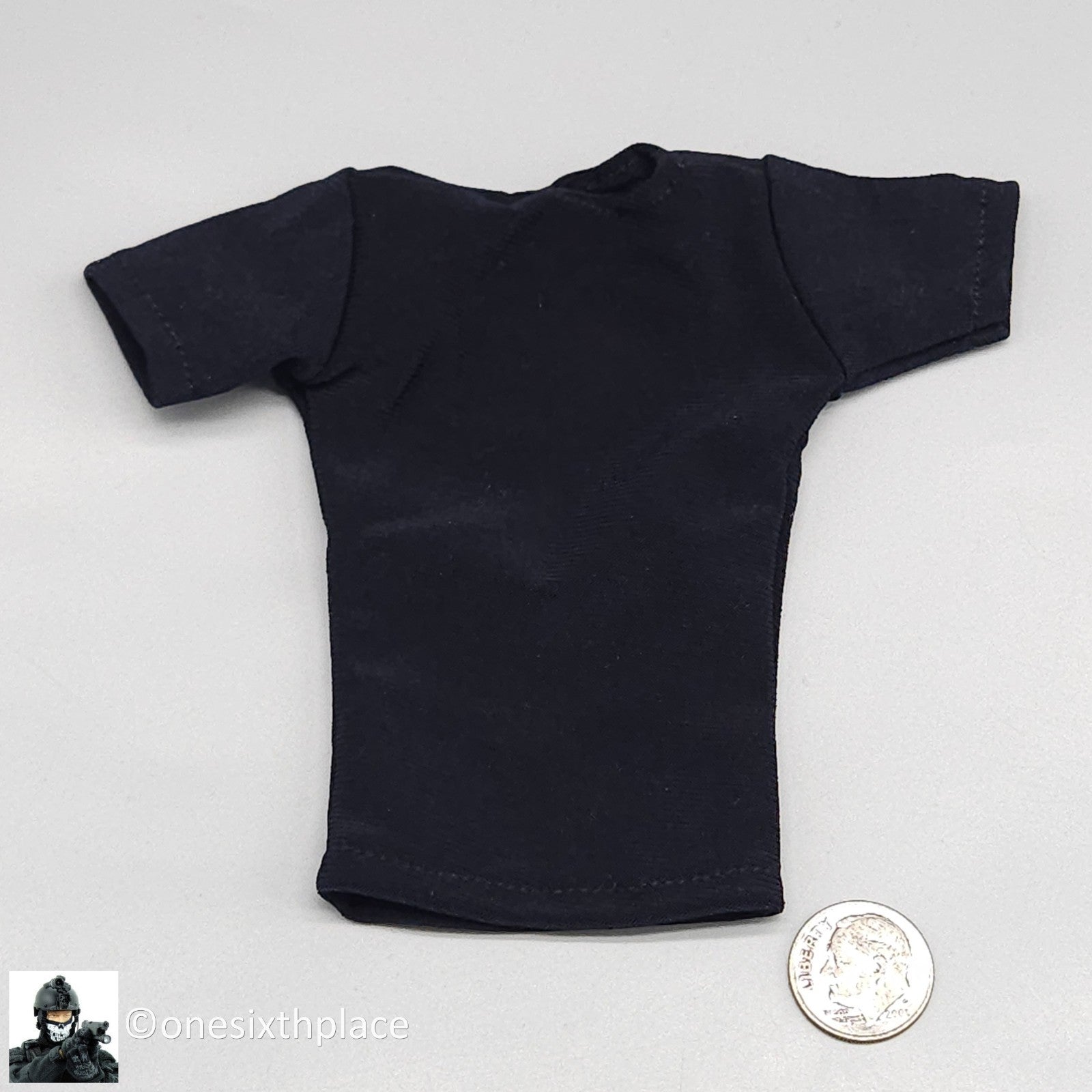 1:6 scale Triad Toys Mens Dark Blue T-Shirt for 12" Figures