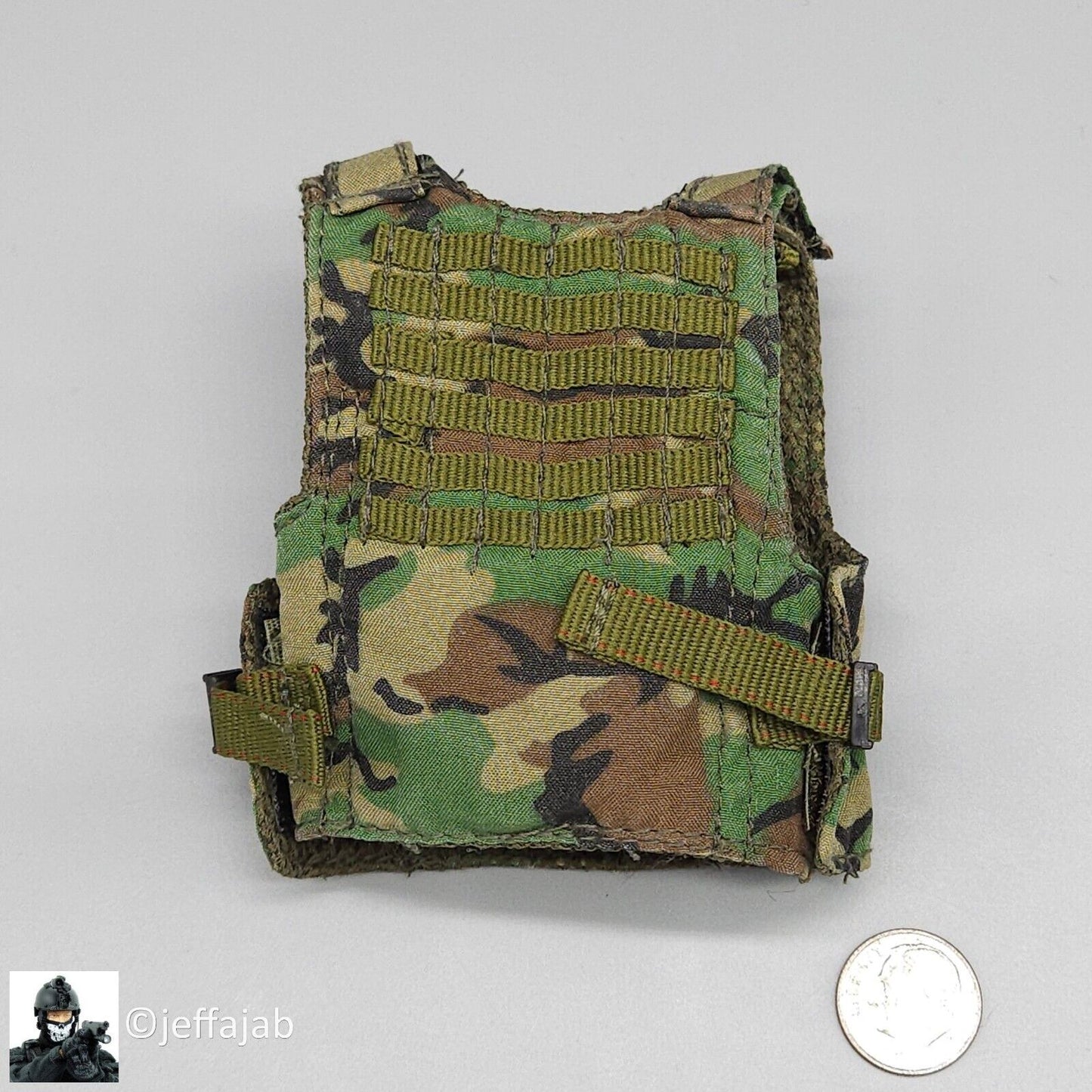 1:6 BBI Green Beret Prowler Woodland Camo SPEAR Body Armor Vest for 12"