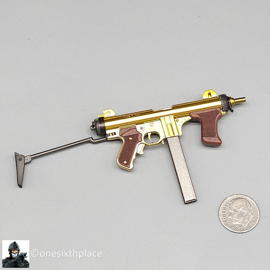 1:6 DamToys Gangster's Kingdom Diamond Angelo Gold Beretta Submachine Gun