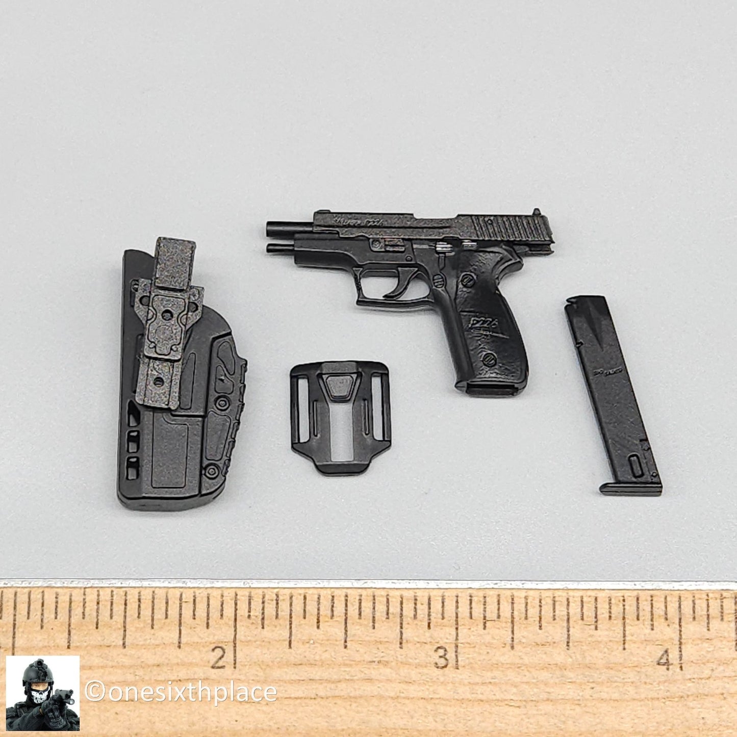 1:6 Easy & Simple PMC Sig Pistol w/ Belt Holster for 12" Figures 06042D