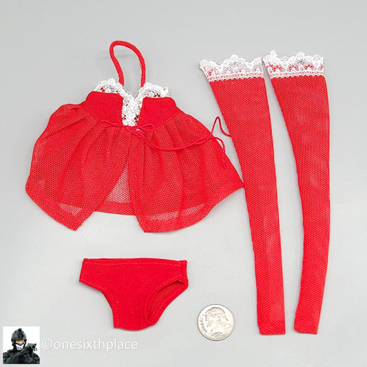 1:6 Triad Toys Female Lacie Babydoll Lingerie Set Red for 12" Figures