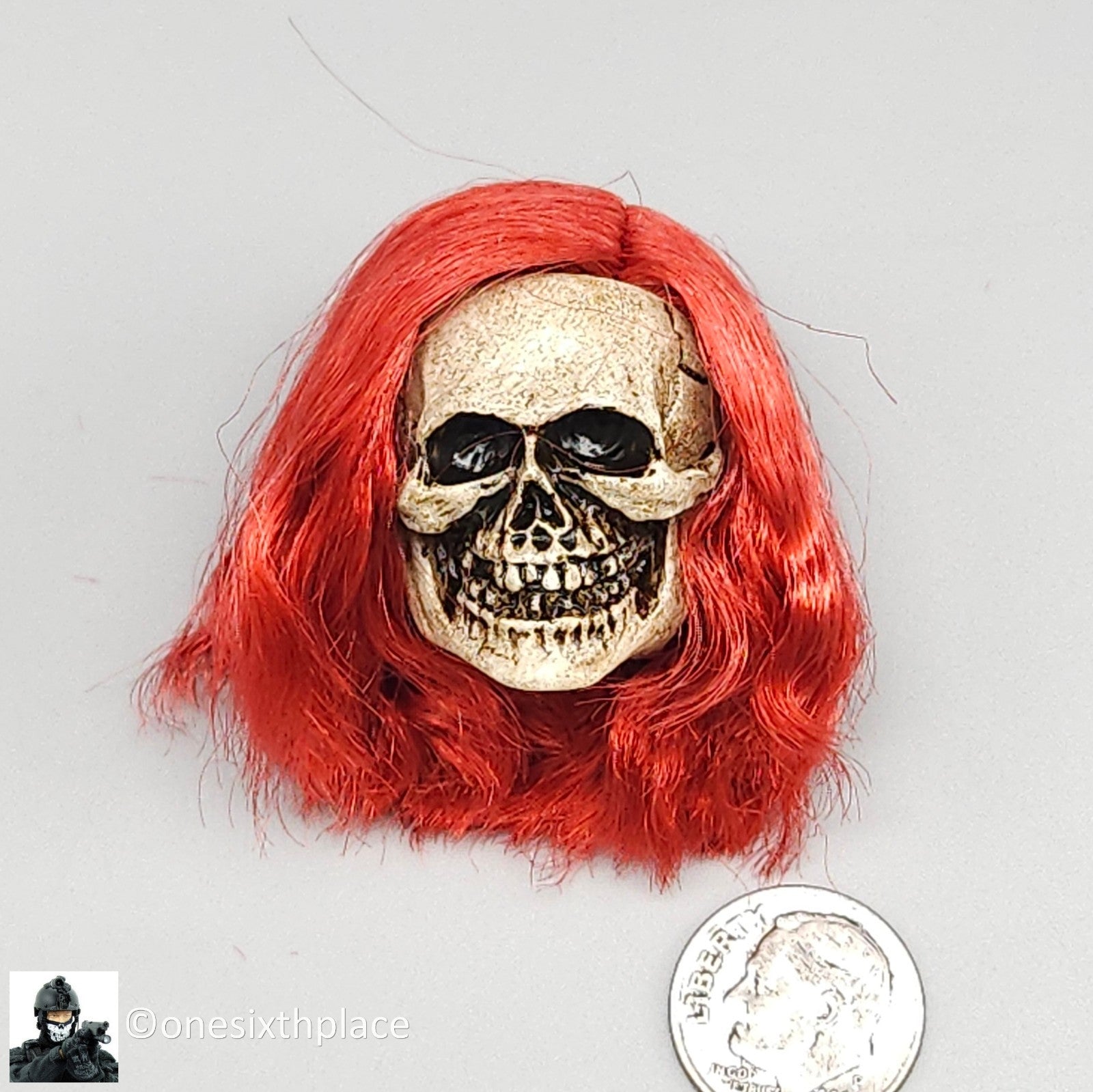 1:6 TBLeague PL2022-202A Hell’s Messenger Golden Female Skull Head 12" Figures