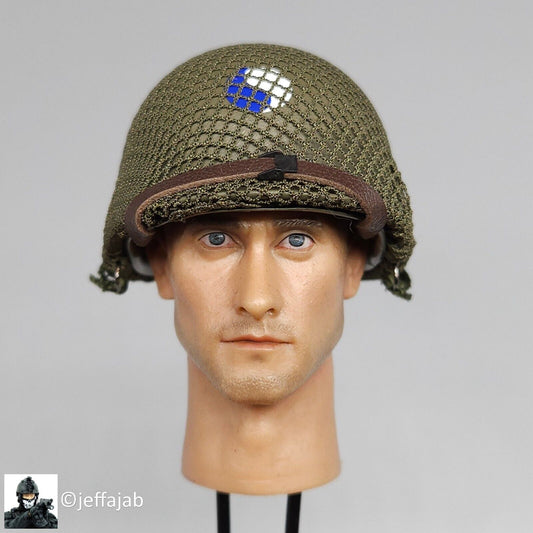 1/6 scale DiD WWII 29th Infantry Corporal Upham M1 Helmet for 12" Figures