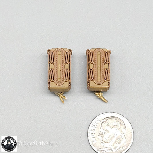 1:6 Easy & Simple Veteran Tactical Instructor Chapter II Tan PIstol Mag Pouches