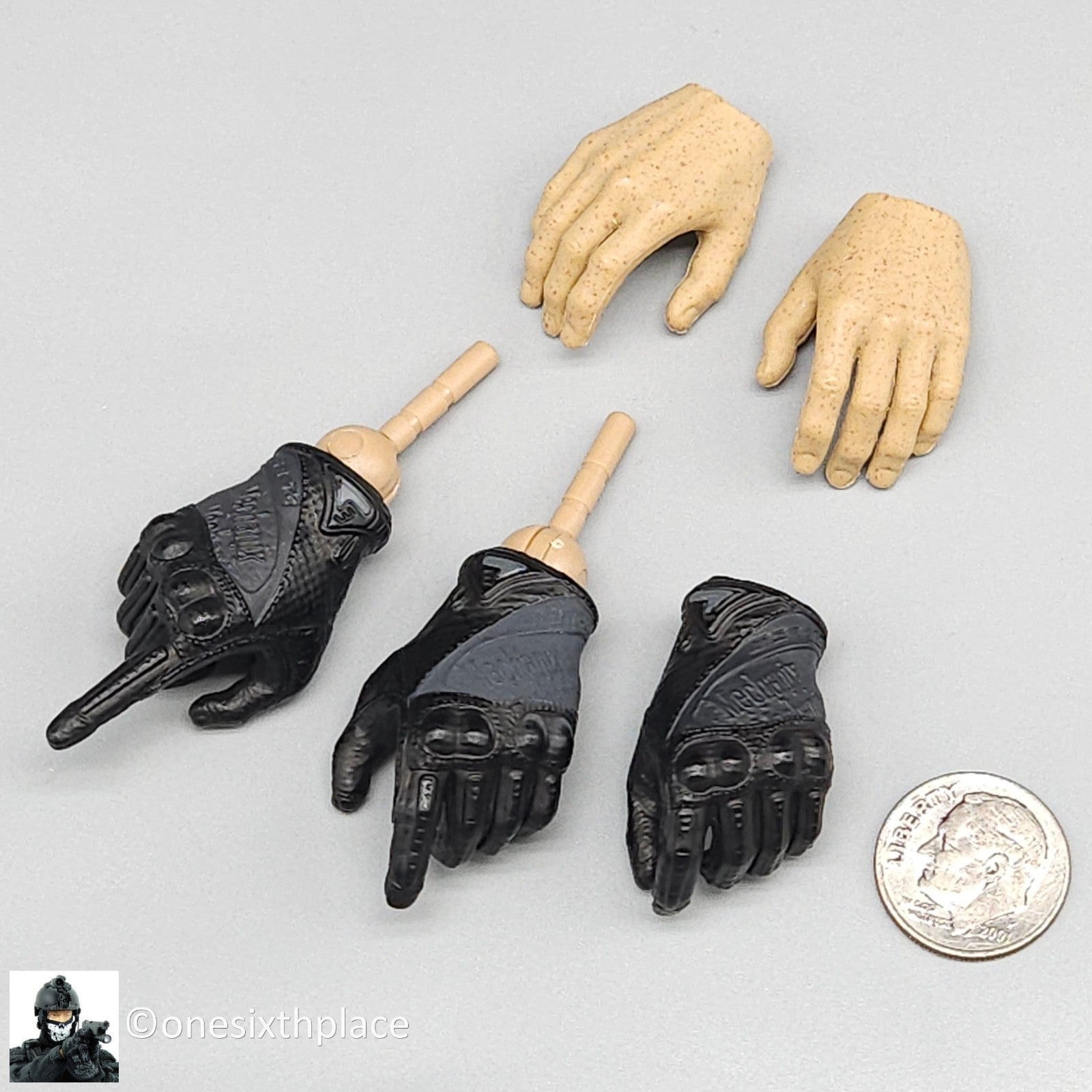 1:6 scale Easy & Simple Coalition Forces Gloved Hands for 12" Figure 26065SC