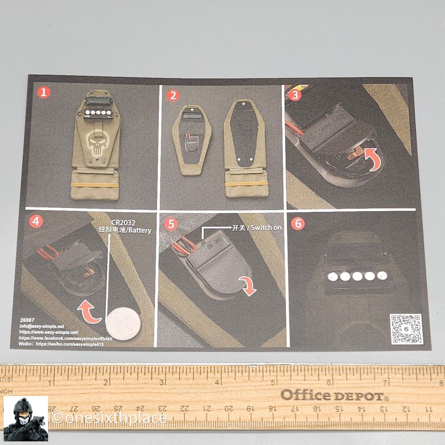 1:6 Easy & Simple Russian Rapid Response Unit SOBR Riot Shield w/ LED Lights