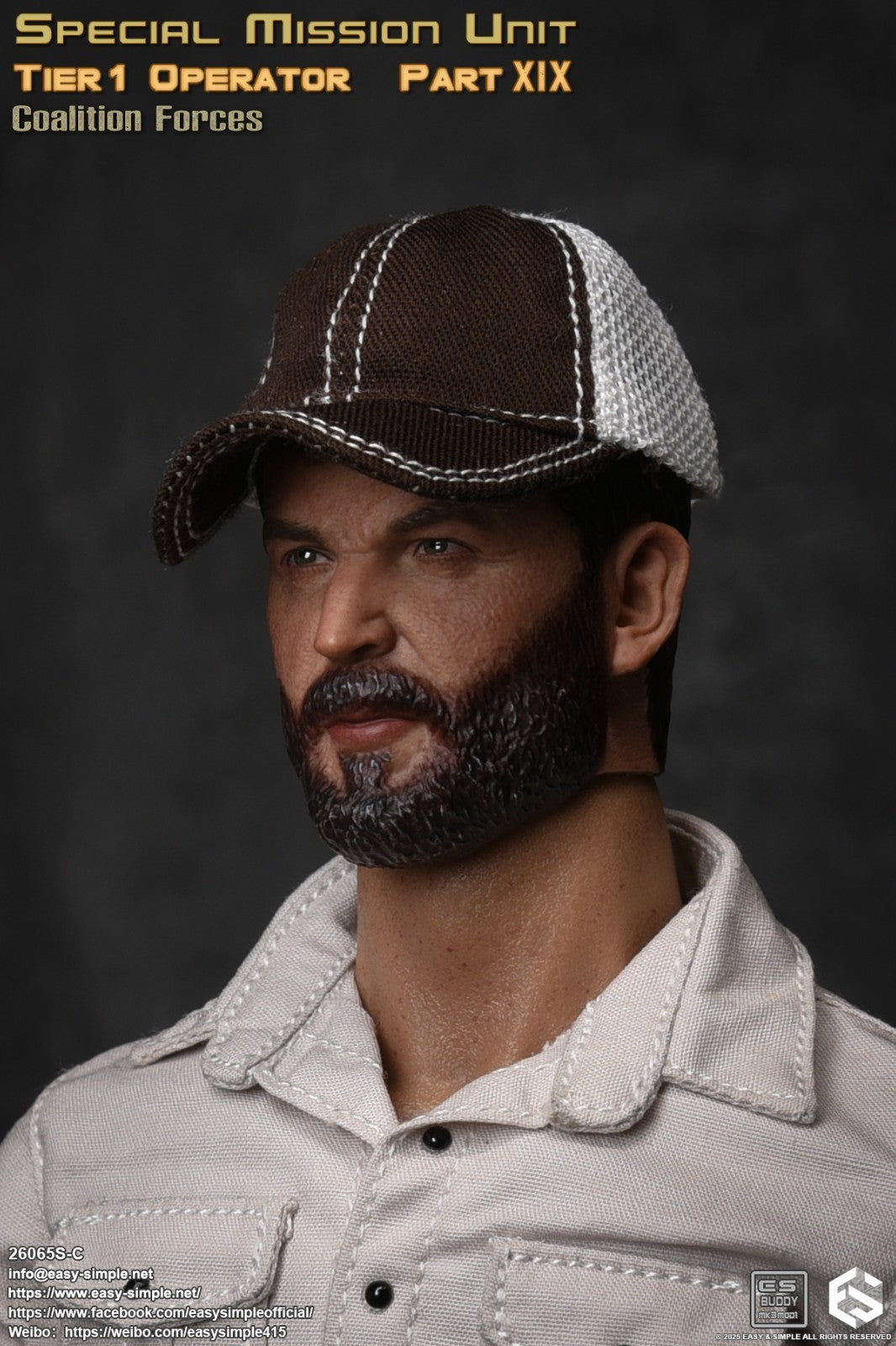 1:6 scale Easy & Simple Coalition Forces Baseball Hat for 12" Figure 26065SC