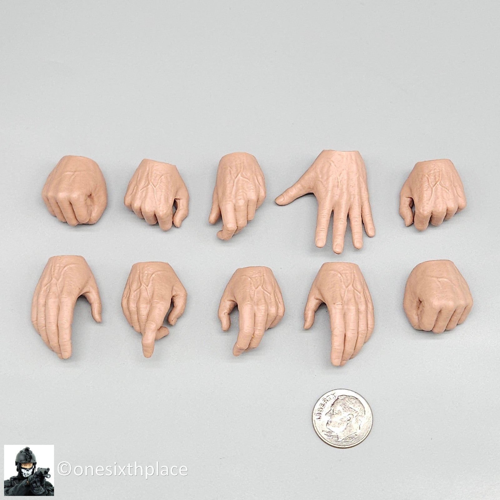 1:6 scale Soldier Story 6.0 Body Male Nude Hands (x10) Set A for 12" Figures