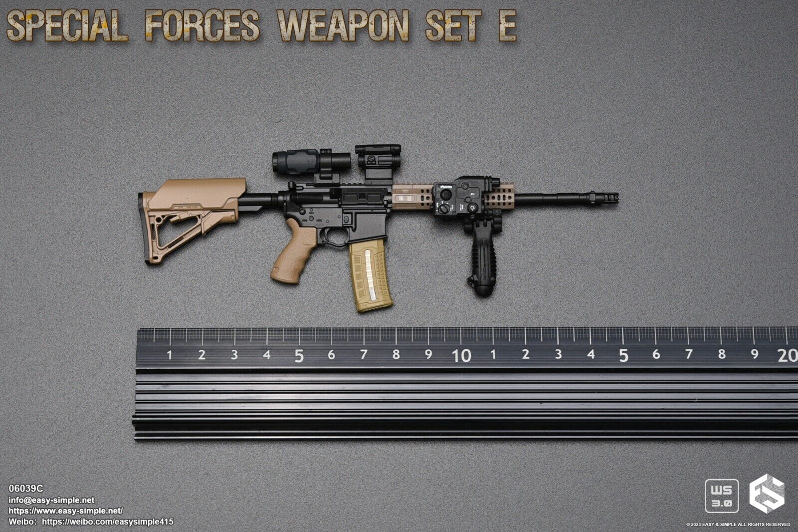 1:6 scale Easy & Simple Special Forces Weapon Set E for 12" Figures 06039C