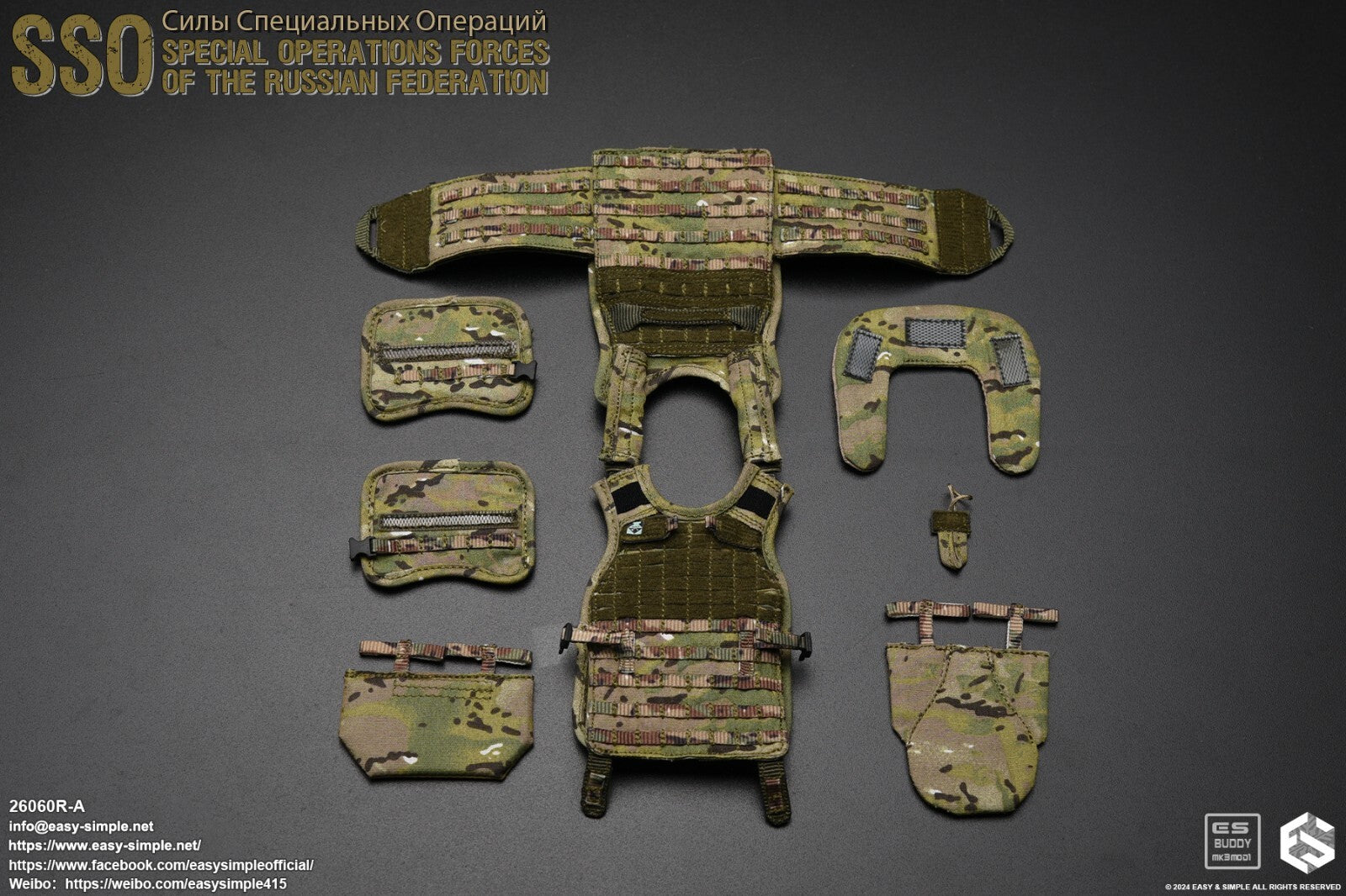 1:6 Easy & Simple Russian Special Operations Forces SSO Multicam Plate Carrier