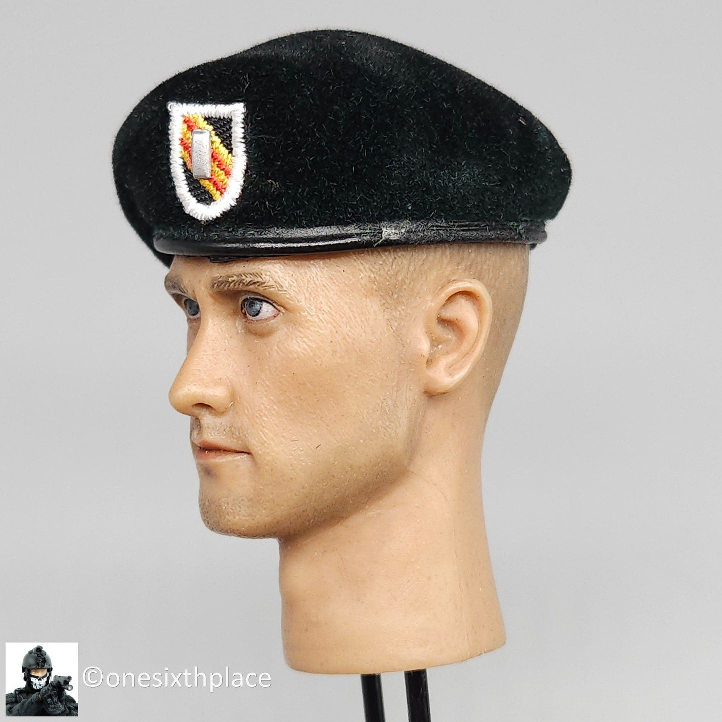 1:6 scale Dragon Vietnam Mike Green Beret Hat Cap w/ Flash for 12" Figures